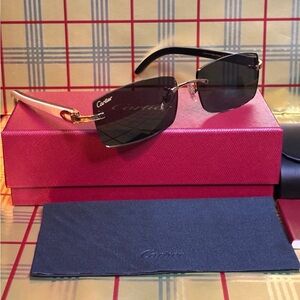 Cartier Unisex Buffalo Horn Sunglasses